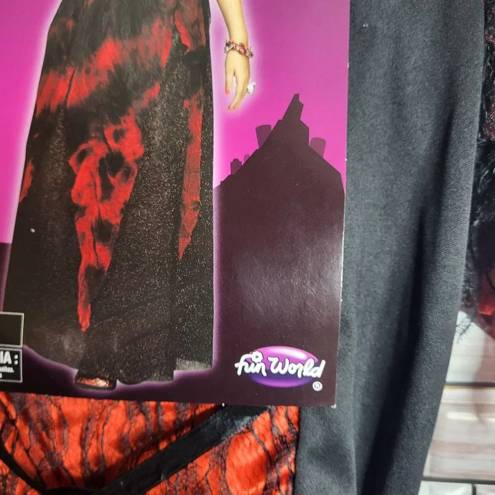 New Countessa Halloween Costume Girl's Size Large 10-12 Black Dress‎ Up Outfit
